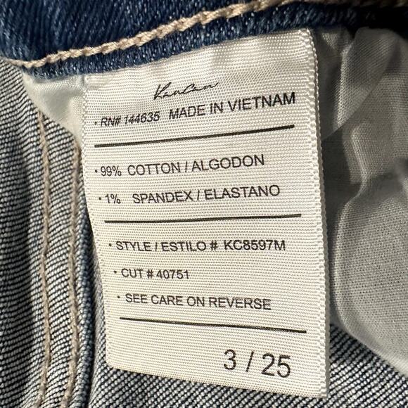 KanCan – Hi-Rise Slim Tapered Jeans – Light Wash Denim – Size 3/25 - Picture 3 of 6